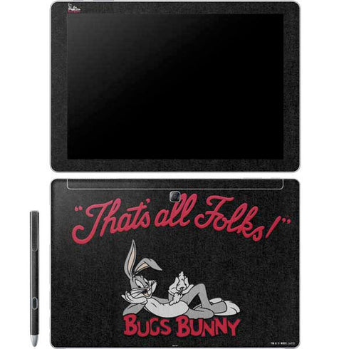 Looney Tunes Bugs Bunny Thats All Folks Galaxy Book 12in Skin
